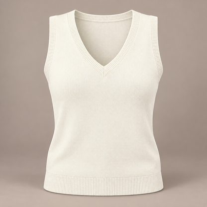 Women’s V-Neck Sleeveless Knit Sweater Vest